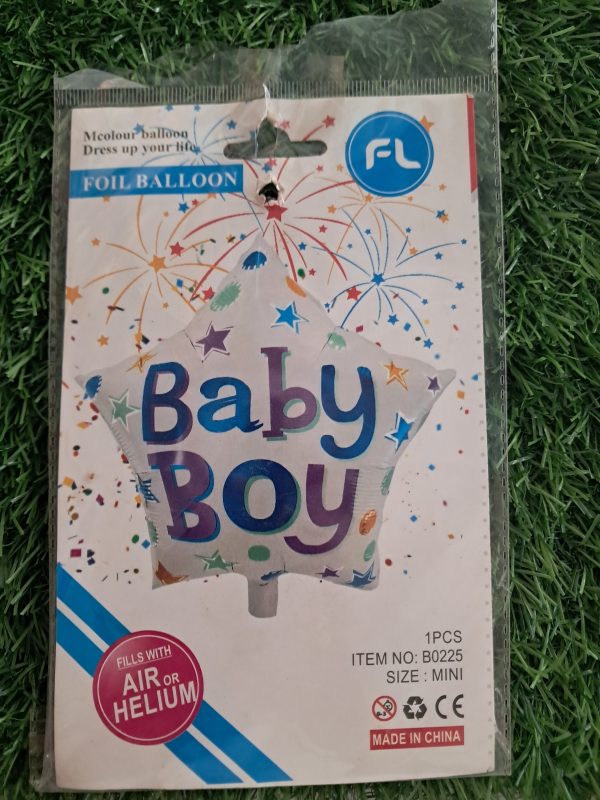 BABY BOY STAR FOIL BALLOON