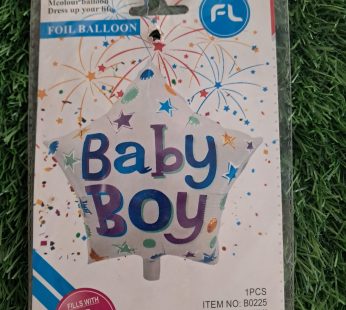 BABY BOY STAR FOIL BALLOON