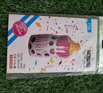 ITS A GIRL FEEDING BOTTLE FOIL BALLOON
